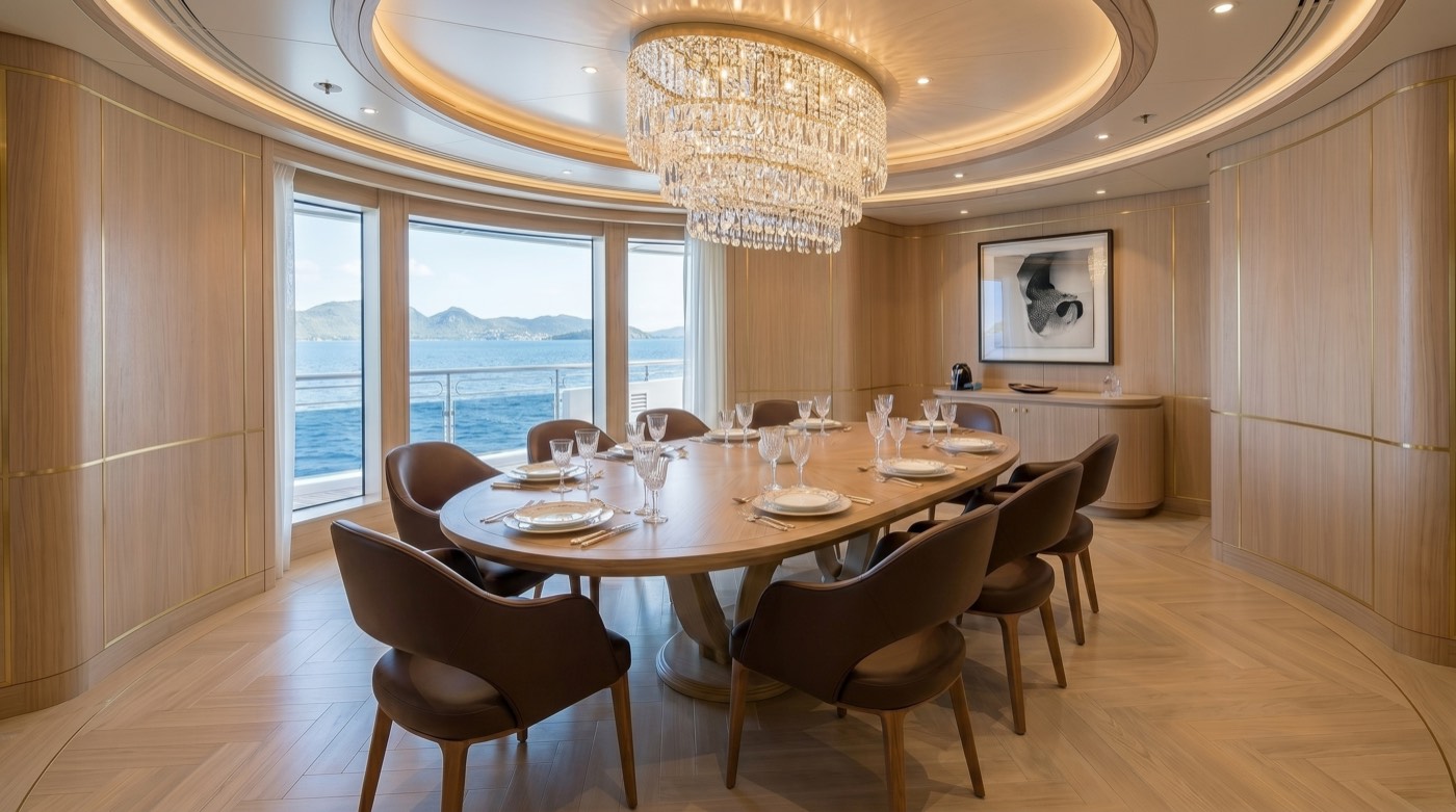 Formal dining room interior render